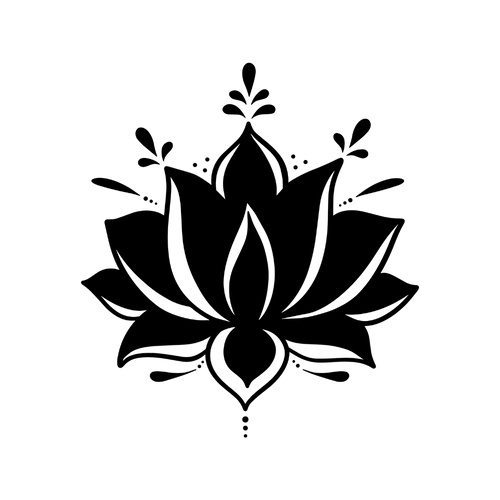 Minimalistische lotusbloem
