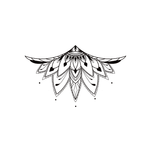 Onderborst tatoeage