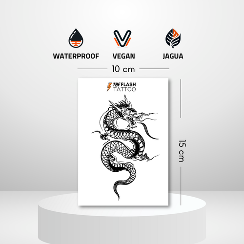Tatouage dragon japonais réaliste pour homme