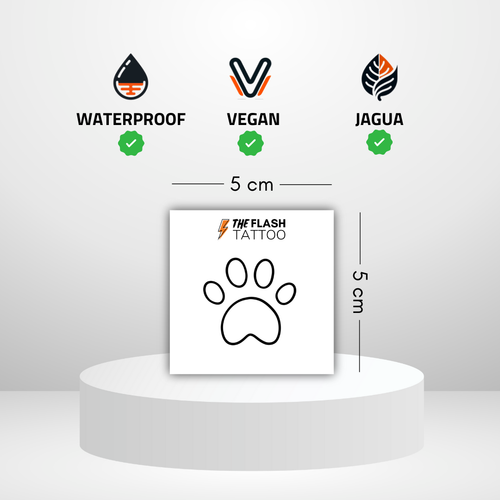 Tatouage patte de chien minimaliste