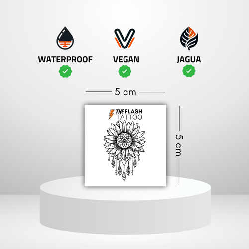 Tatouage tournesol fleur mandala attrape reve