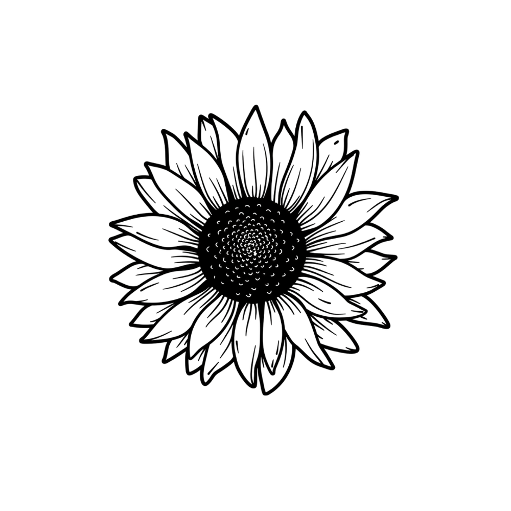Minimalistische zonnebloem