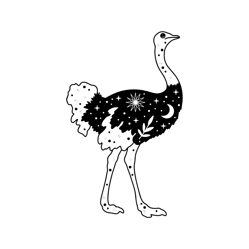 Struisvogel tattoo