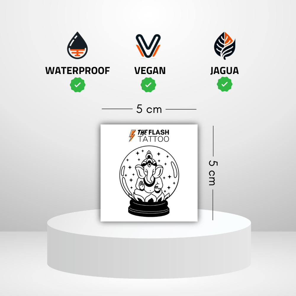 Tatouage ephemere ganesh réaliste et longue durée