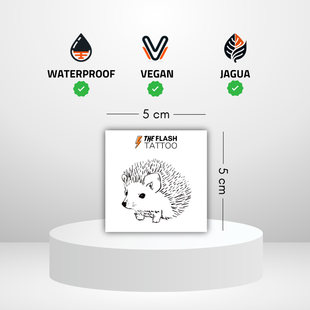 Tatouage temporaire herisson