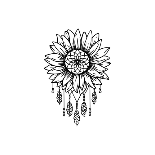 Zonnebloem mandala