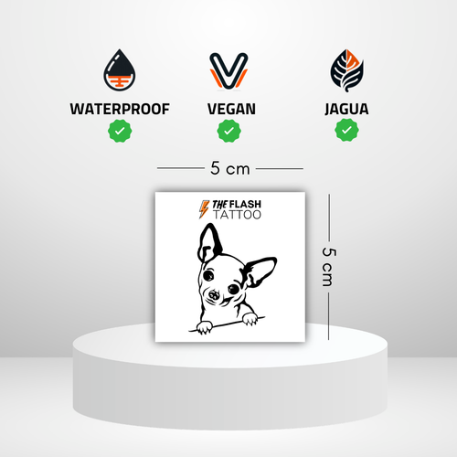 Tatouage ephemere chihuahua