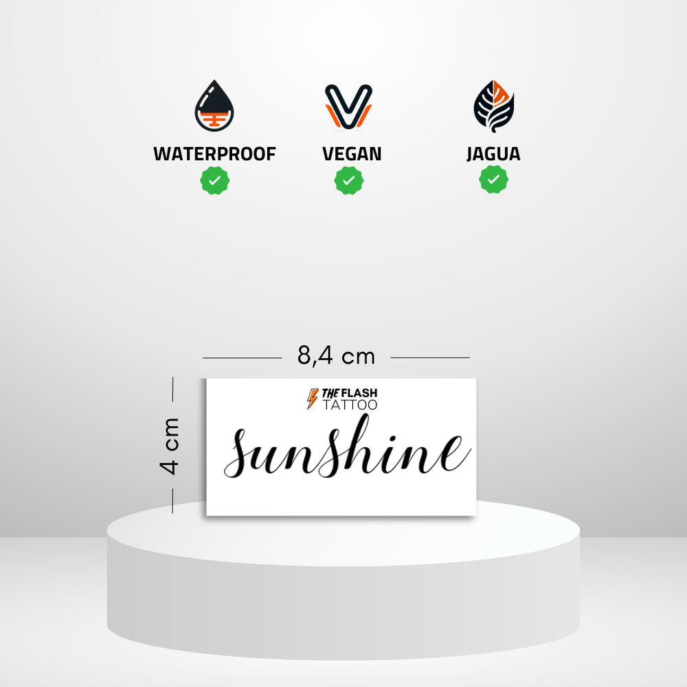 Tattoo ephemere citation sunshine tatouage calligraphie original