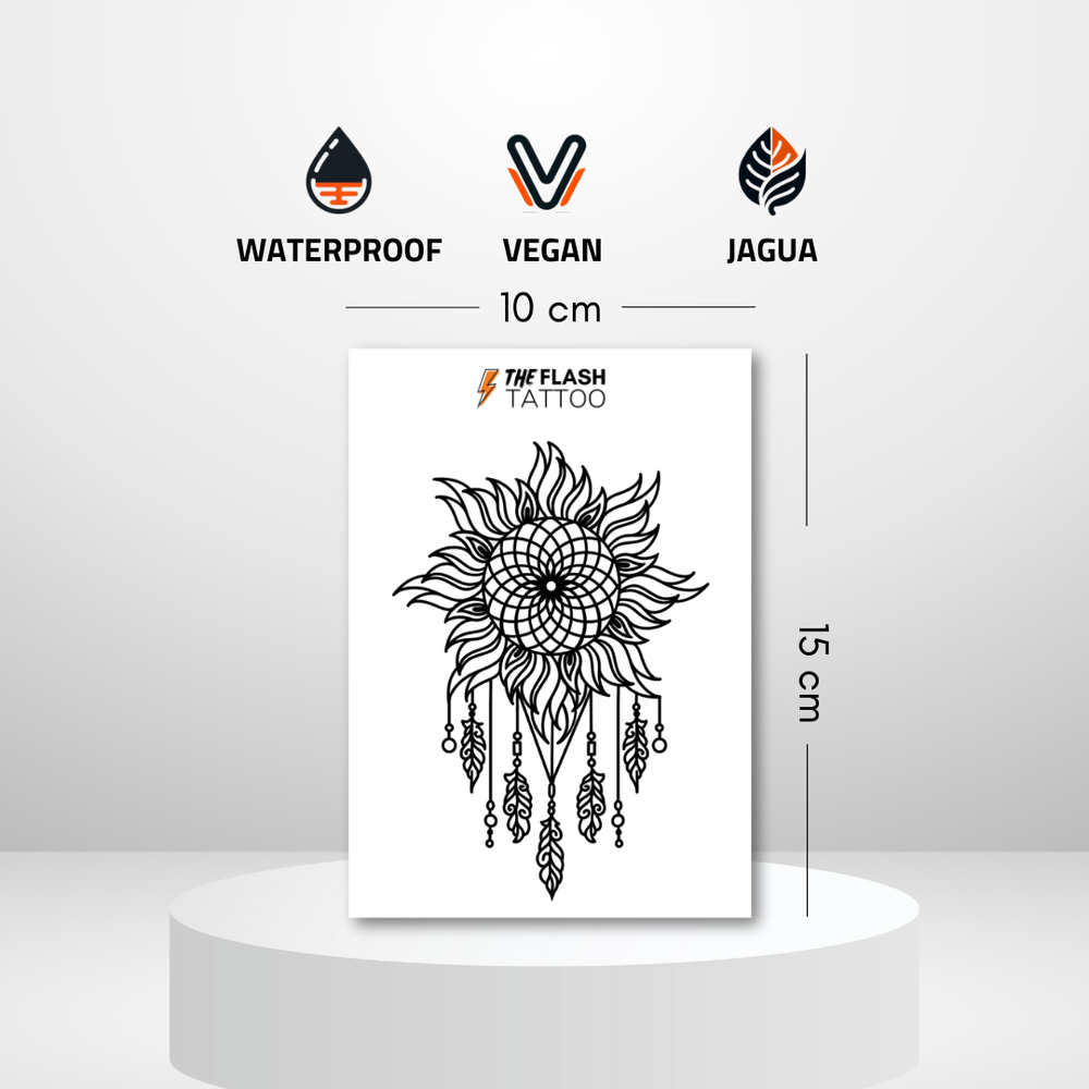 Tatouage tournesol grand format idéal pour femme emplacement dos ou jambe